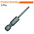 thumbnail image 3 of Uxcell 3pcs #0 Puntas de Destornillador Phillips PH0 1/4" Hex Shank 2" (50mm) Largo, 3 of 7