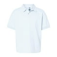 thumbnail image 5 of Gildan Youth DryBlend Jersey Polo Classic Fit Tee, Breathable Cotton-Poly Welt Collar T-Shirt, White, XL, 5 of 5