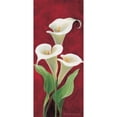 thumbnail image 3 of Schweser, Gertrud 13x24 Black Modern Framed Museum Art Print Titled - Calla on burgundy I, 3 of 5