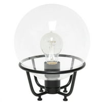 Elegant Designs Glass Crystal Ball Table Lamp, Matte Black