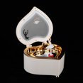 thumbnail image 4 of Heart Shape Dancing Ballerina Music Box Jewelry Box Storage Case for Girls(White), 4 of 7