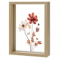 thumbnail image 1 of Marco de Flores Prensadas de Madera, Marco de Imagen Flotante Doble de Acrílico de 5 x 7 Pulgadas para Flores Secas/Mesa/DIY/Artesanías [Color Madera], 1 of 7