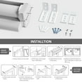 thumbnail image 6 of LUCKUP Cordless Zebra Blinds Roller Shades for Window-Dual Layer Sheer Blinds Light Control with Valance Day Night Privacy Light Filtering Fabric, 18"W x 72"H, White, 6 of 7