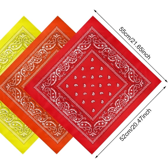 WEIFEI-48 Pack Bandanas for Women Men Cowboy Bandana Handkerchief Headband Face Mask Bulk for Party Costume