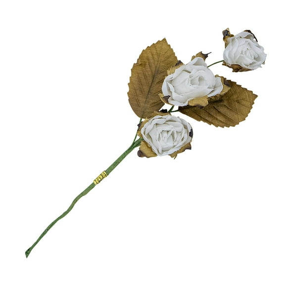 Expo International Fabric Flowers (Pack Of 3) Tulle White
