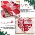 thumbnail image 3 of Mantel Navideño, Camino de Mesa Navideño, Camino de Mesa Lavable de Lino, Camino de Mesa Navideño de Algodón y Lino, para Comedor, Fiesta, Vacaciones, Decoración 180 x 33 cm, 3 of 5