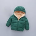 thumbnail image 4 of 50% Off Clear! Toddler Kids Boys Girls Cute Solid Color Plush Cute Winter Thick Casual Keep Warm Hooded Coat Jacket Deals, 4 of 7
