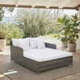 thumbnail image 2 of SAFAVIEH Cadeo Outdoor Patio Daybed, Grey/White, 2 of 12