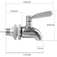 thumbnail image 2 of 2 Pack Robinet de Remplacement pour Distributeur de Boissons, Acier Inoxydable Poli Finition Robinet de Remplacement pour Distributeur de Boissons, 2 of 5