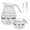 White, variant on Travel Foldable Electric Kettle Portable Silicone Foldable Electric Kettles Collapsible Heating Water Boiler Silicone Kettle For Coffee Tea Fast Water Boiling Blue