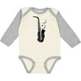 thumbnail image 3 of Inktastic Saxophone Musician Band Gift Idea Boys or Girls Long Sleeve Baby Bodysuit, 3 of 5