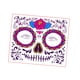 thumbnail image 3 of Pegatinas temporales para la cara de Halloween con diseño floral, accesorio para disfraces de fiesta o Estilo D, 3 of 8