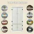 thumbnail image 6 of Costway Accent Storage Cabinet Adjustable Shelves Antique 2 Door Floor Cabinet Cream White, 6 of 11
