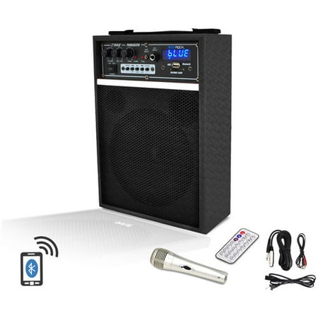 Pyle-Pro 300-Watt Bluetooth 6.5" Portable PA Speaker System with Built-in Rechargeable Battery, Wired Microphone and FM Radio