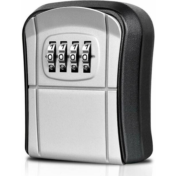 Boîte à clés de sécurité murale Mini boîte à clés extérieure sécurisée avec  étui à clés étanche réinitialisable à code à 4 chiffres- 