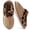 Beige, variant on Knivor Fuzzy Slippers for Women Scuff Slippers Leopard Faux Fur Cuff Faux Suede Slip‑On House Slippers Plush Lined Warm Non‑Slip Indoor Outdoor Bedroom