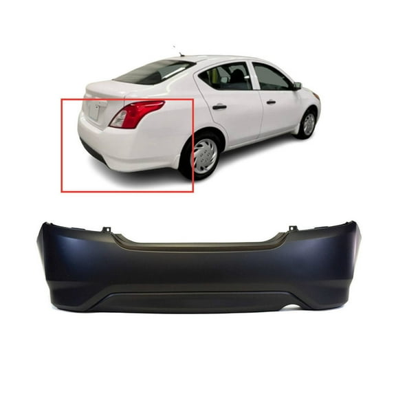 DCP Rear Bumper Cover for 2015-2019 Nissan Versa S SV Sense HEM229KM0J NI1100297