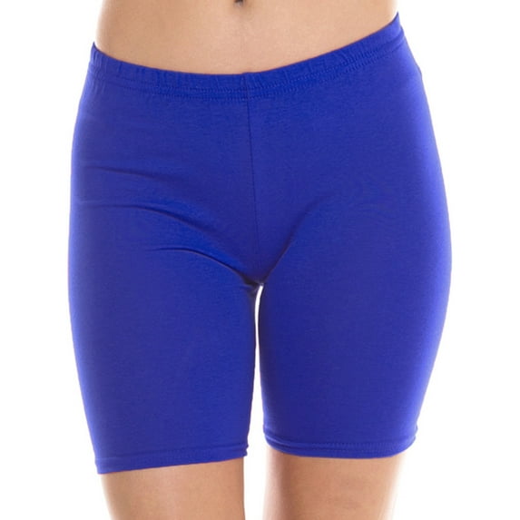 Ola Mari's Junior Plus Size Solid Plain Cotton Biker Shorts