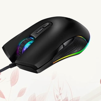 inphic PG1 Gaming Maus mit Kabel, 12800 DPI Hochpräzise, 6 programmierbare Tasten, atmungsaktive RGB Hintergrundbeleuchtung Ergonomische PC Maus Kabel für Computer/Mac/Laptop - Weiß
