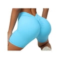 thumbnail image 3 of 1pc Women's High Waist Deep V-Shaped Yoga Shorts Tummy Control Athletic Running Summer Gym Short Pants For Sports Workout, 3 of 4