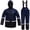Navy, variant on Rain Suits for Men Waterproof High Visibility Rain Gear Lightweight Rain Jacket with Bib Overalls Fishing Farming Golf(Navy,2XL)