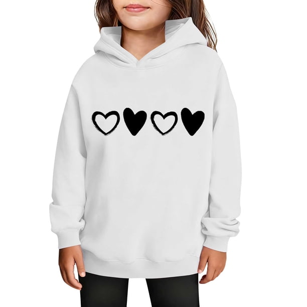 Sudaderas con capucha para niños y niñas, sudaderas casuales de manga larga, lindas sudaderas de gran tamaño con bolsillo de polar, chaquetas para niñas