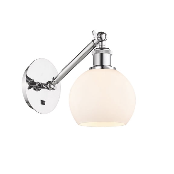 317-1W-PC-G121-6-LED-Innovations Lighting-Athens - 1 Light Wall Sconce In Industrial Style-10.5 Inches Tall and 6 Inches Wide Polished Chrome Matte