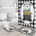 thumbnail image 1 of FMSHPON Farm Fresh Pineapple 4 Piece Bathroom Set Shower Curtain Bath Rug Contour Mat and Toilet Lid Cover, 1 of 6