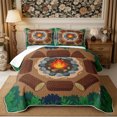 thumbnail image 2 of Manfei Adventure Campfire Bed Spread Queen 3pcs,Happy Camping Queen Coverlet Set,1 Quilt and 2 Pillowcases, 2 of 7