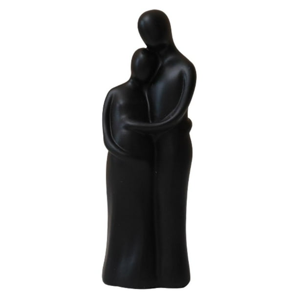 Figura de pareja familiar, estatua, decoración del hogar, artículos de arte, amor para la sala de estar decorativa Embarazo Negro