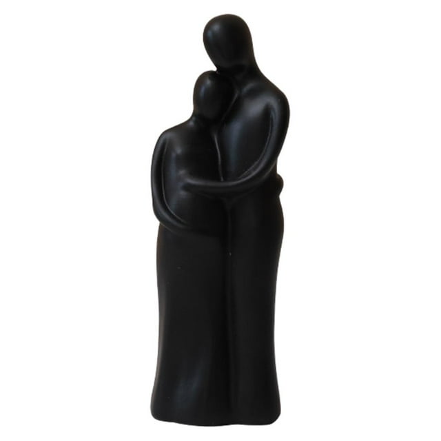 Figura decorativa de pareja familiar, estatua, decoración para el hogar, arte, amor para la sala de estar Embarazo Negro