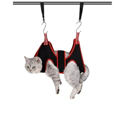 ATO-DJCX Cat Grooming Hammock Harness for ATT1Small Dogs Pet Hammock Restraint Bag Dog Grooming Sling for Trimming Nail and Ear/Eye Care(XS Size 6.5 )