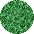 thumbnail image 1 of Ahgly Tapis Rond Lavable en Machine Intérieur Transitionnel Vert Émeraude Profond, 3 Pieds Rond, 1 of 7