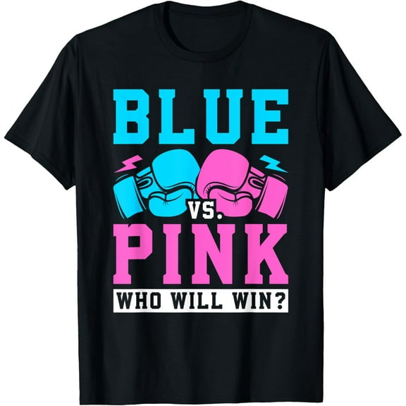 Gender Reveal Party Blue VS Pink Who Win Boxing T-Shirt