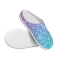 thumbnail image 3 of Wukai Multicolor Glitter Print Women's Indoor Bedroom Slipper Slip On Shoes, Unisex House Shoes with Anti-Skid Sole for Men, Gift for Women Men-35/36, 3 of 7