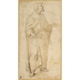 thumbnail image 3 of Giovanni de' Vecchi 15x24 Black Modern Framed Museum Art Print Titled - Standing Figure of Saint Peter Holding Book and Keys. (1536-1615), 3 of 5