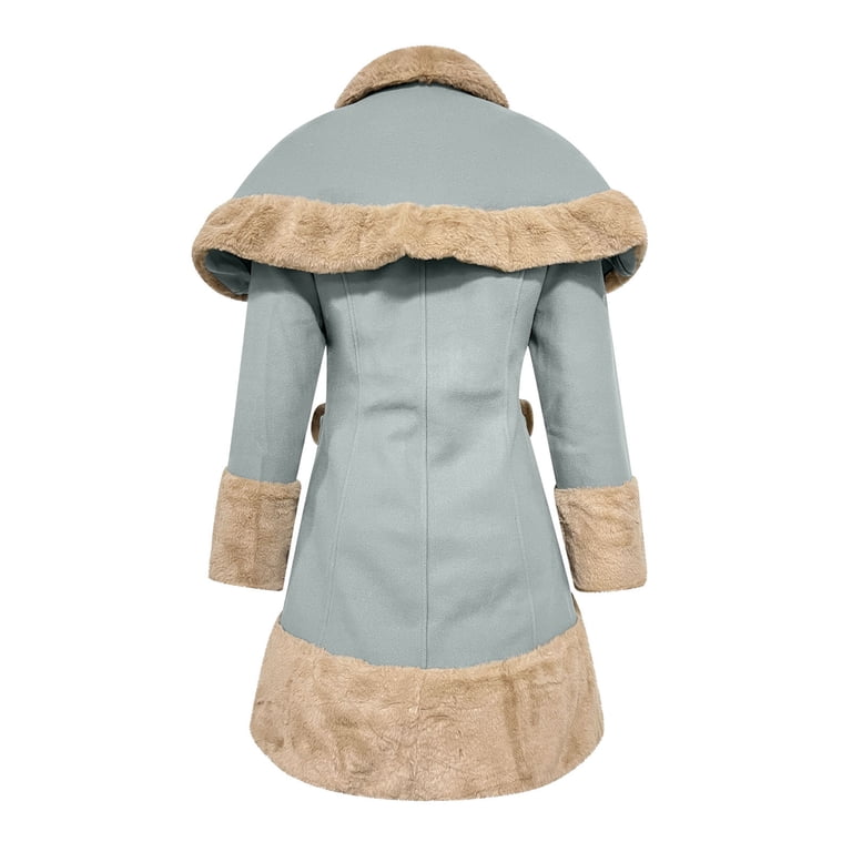 long sleeve winter coat dress High Collar Wool Coat Dress: Long Winter Jacket