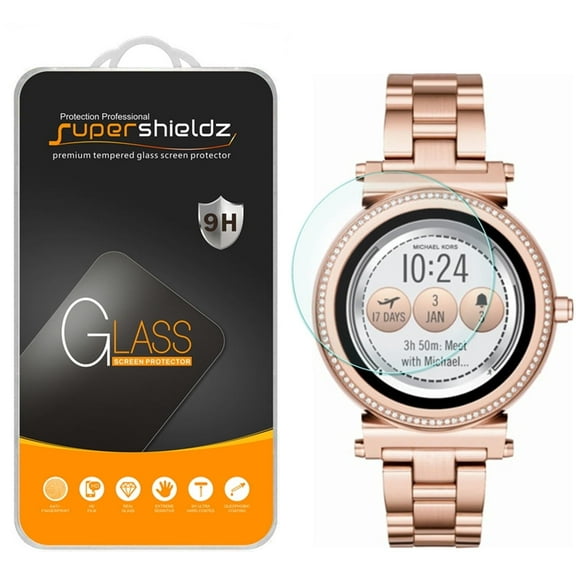 [1-Pack] Supershieldz for Michael Kors Access (Gen 3) Sofie Smartwatch (MKT5020, 5021, 5022, 5036, 5041) Tempered Glass Screen Protector, Anti-Scratch, Anti-Fingerprint, Bubble Free