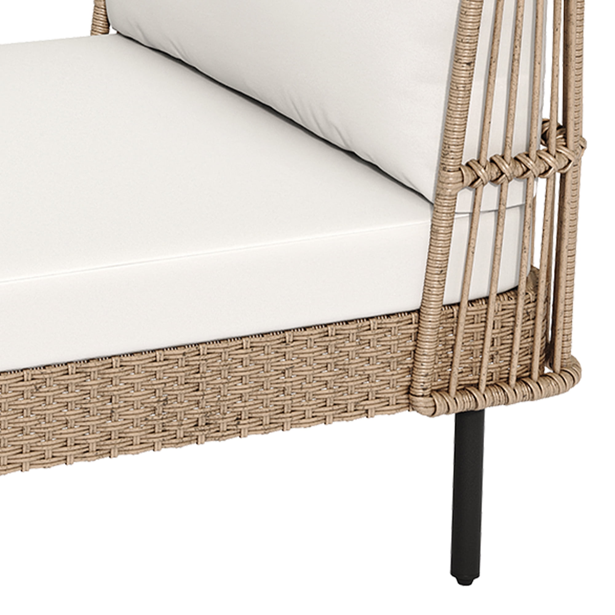 Uforic Patio Rattan Daybed Lounge,Chaise Lounge Chair - Beige