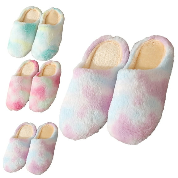 KYAIGUO Women Mens Bedroom Slippers Slip on House Shoes Warm Winter Casual Indoor Outdoor Shoes Slippers