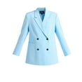 thumbnail image 3 of Scoop Women's and Women's Plus Crepe Slouchy Double Breasted Blazer, Sizes XS-4X, 3 of 5