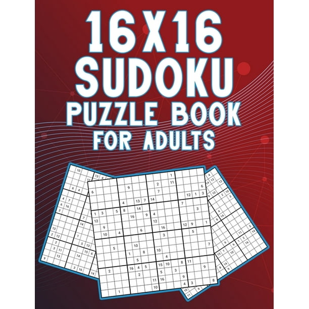 16x16 sudoku puzzle book for adults 150 easy medium hard large print mega sudoku puzzle book paperback walmart com