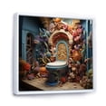 thumbnail image 2 of Designart "Toilet curious Wonderland I" Bath & Laundry Floater Framed Canvas Art Print, 2 of 7