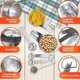 thumbnail image 4 of Juego de tazas y cucharas medidoras de acero inoxidable Foohvr 14 piezas, 4 of 5