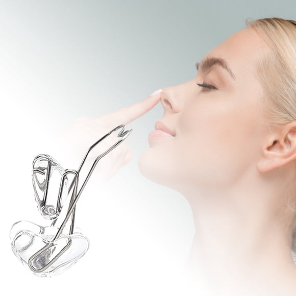 Pinza nasal de silicona y metal, alisadora y reafirmante, cómoda de llevar para todo tipo de pieles, herramienta de belleza diaria portátil para moldear la nariz