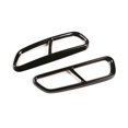 thumbnail image 2 of Transemion 2pcs/set Easy Installation Car Exhaust Pipe Cover Trim Durable Stainless Steel Enhanced Protection glossy black 1Set, 2 of 6