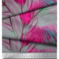 thumbnail image 3 of Soimoi Georgette Viscose Fabric Peacock Feather Print Sewing Fabric Yard 42 Inch Wide, 3 of 3
