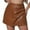 Skirt 384# Khaki, variant on Mini Skorts High Waisted Bodycon Pu Leather Irregular Hem Waterproof Solid Color Formal Business Short Skirt Skort