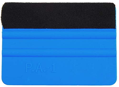 TECKWRAP Plastic Felt Edge Squeegee 4 Inch for Car Vinyl Scraper Decal Applicator Tool 4 pcs with Black Felt Edge 