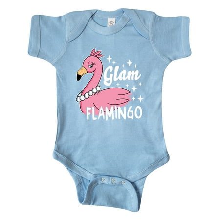 

Inktastic Glam Pink Flamingo with Pearls Gift Baby Girl Bodysuit